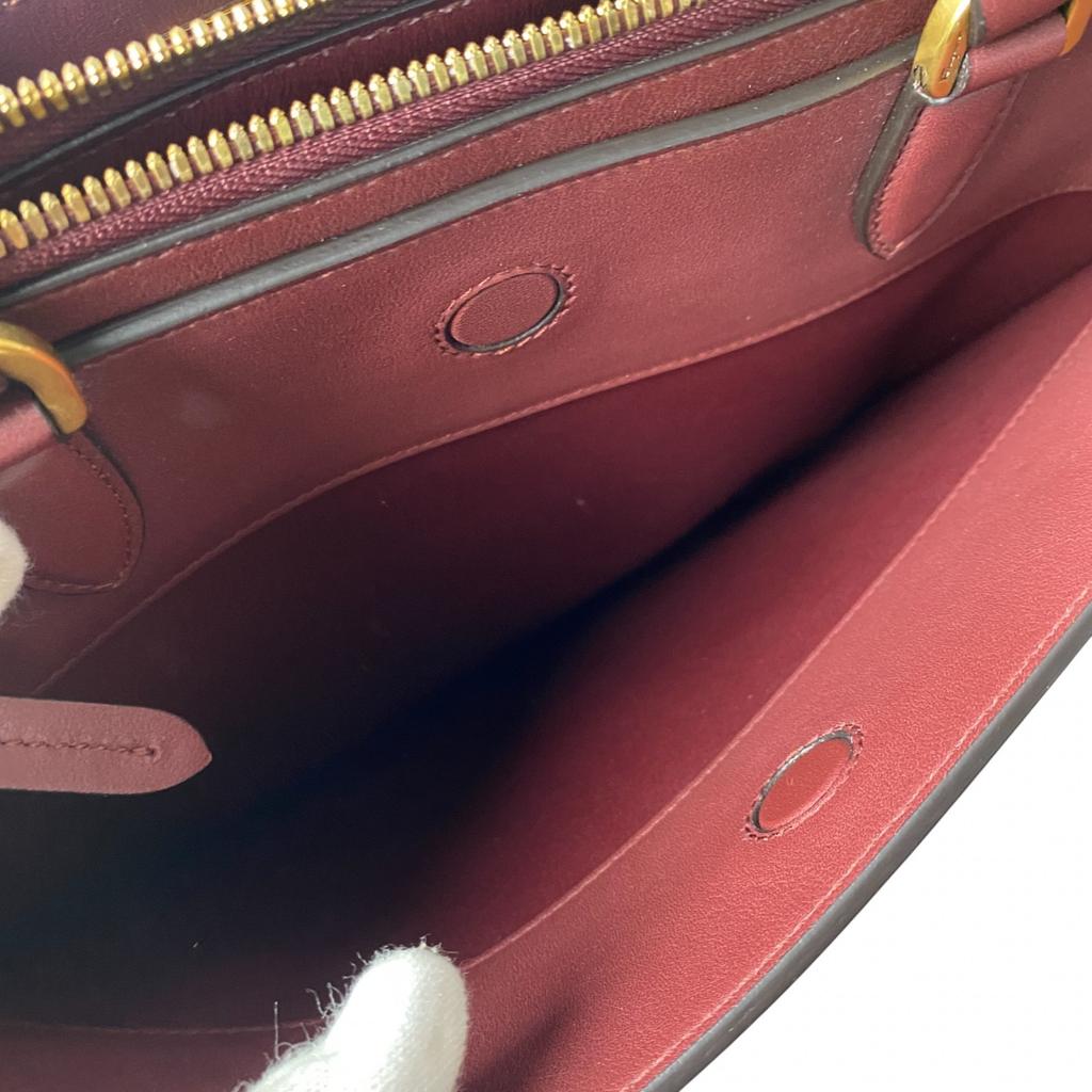 Used Salvatore FerragamoShoulder Bag Bordeaux leather Women