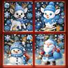 Christmas Window Stickers Winter Snowman Santa Claus Snowflake Elk Static Stickers Glass Ornaments Merry Christmas Posters