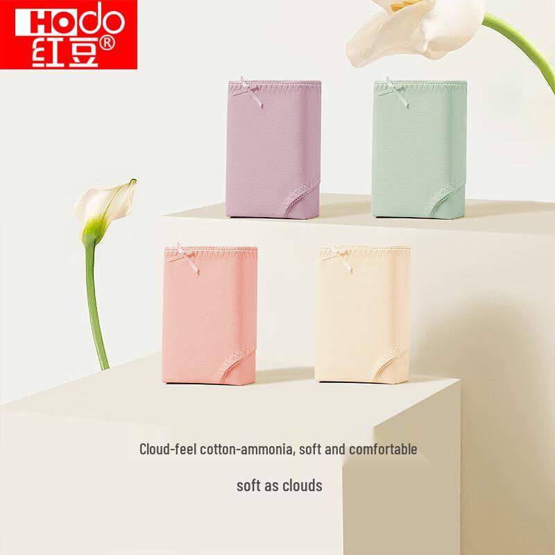 

Hongdou Women s Cotton Printed Bow Briefs 4-Pack XL