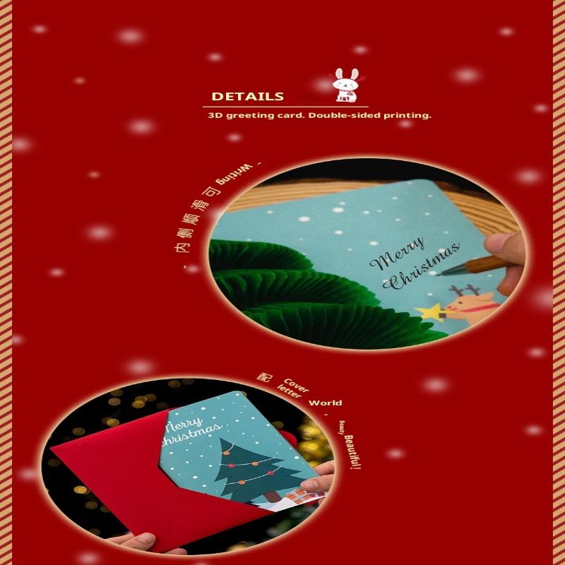 Pop-Up Weihnachtskarten mit Umschlägen und Verschlussaufklebern, 3D Waben-Weihnachtskarten, Niedliche Frohe Weihnachten Karte Feiertagsgruß Geschenk