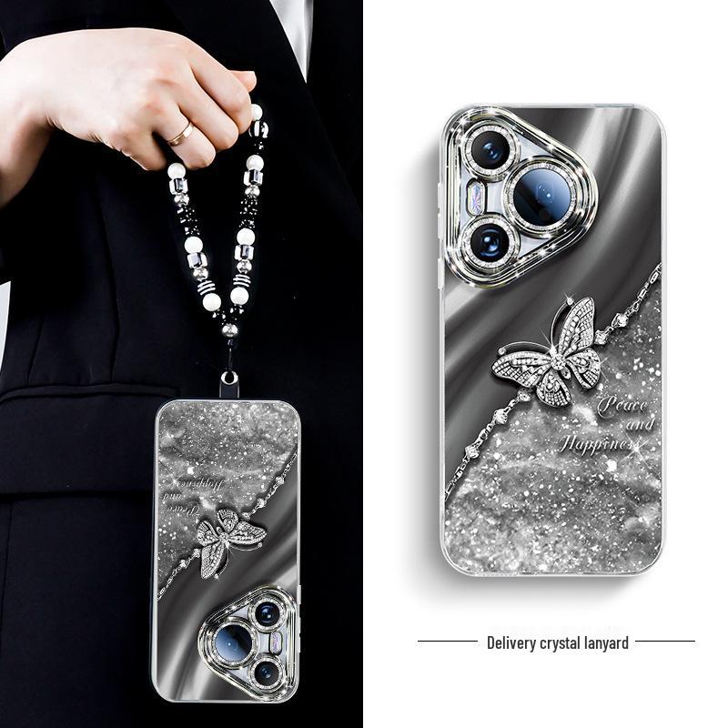 

Чехол для телефона Huawei Pura70 Pro+ с объективом Pura70, Полная защита для P60 и P50, Включает шнурок Huawei P50 Pro