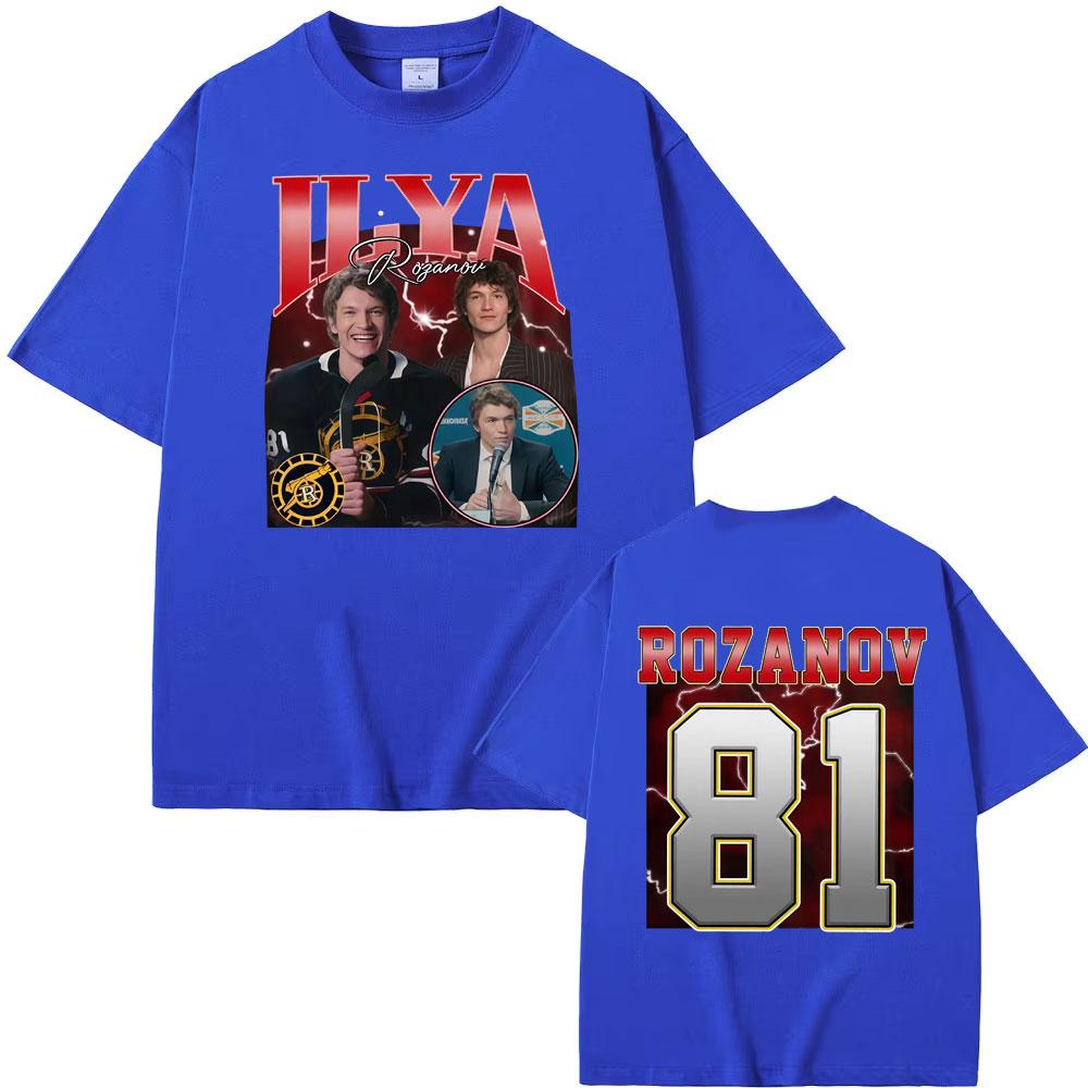 Heated Rivalry Ilya Rozanov 81 Boston Raider Tshirts Mens Clothing Harajuku Hip Hop Gothic Tshirt Summer Short Sleeve T Shirt
