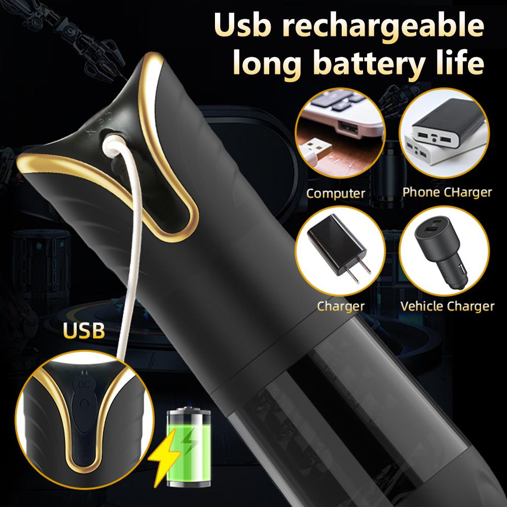 Male Sex Toy Automatic Sucking Telescopic Voice Masturbator Cup For Men Real Vaginal Suction Pocket Blowjob Adult Product