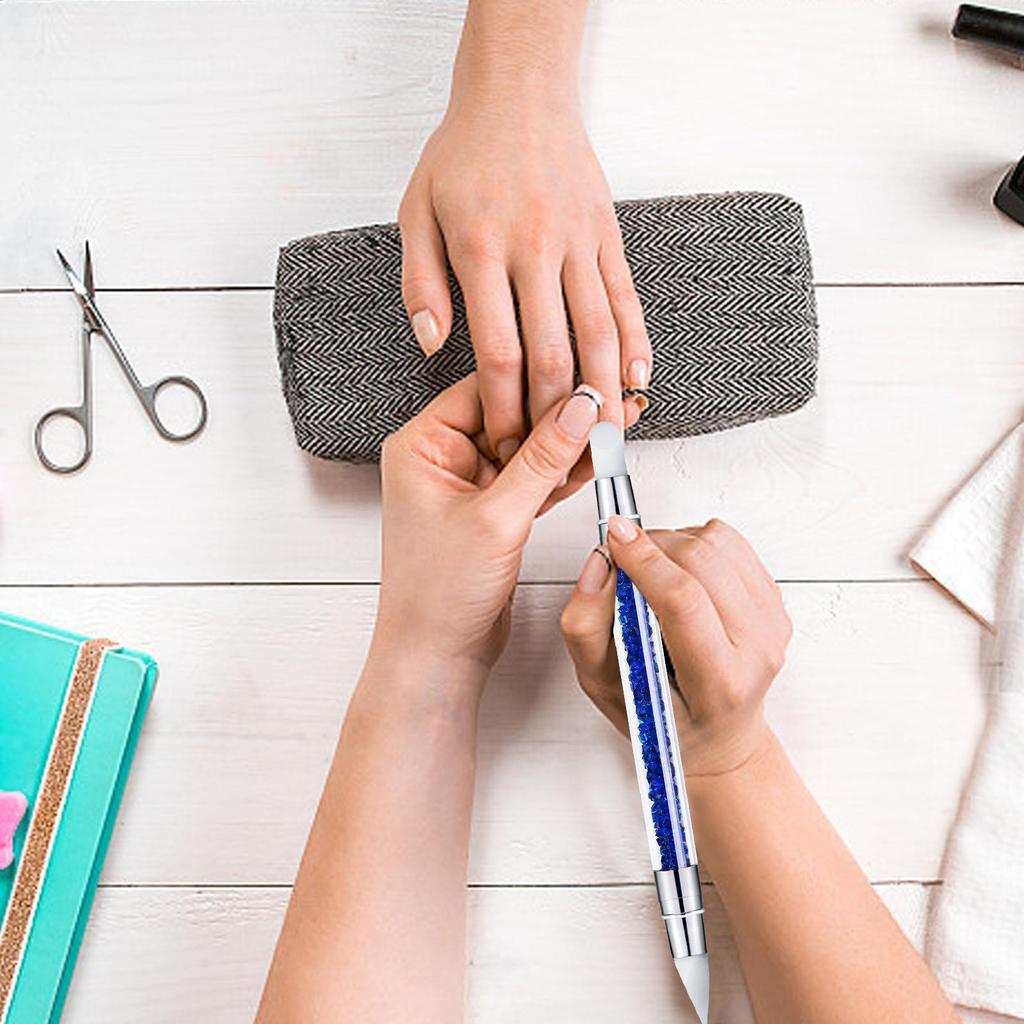 NailArt Tools For Gel Polish Professional Nail Tools DualEnded NailArt Sculpture Pen Dotting Tools Silicone Nail Polish