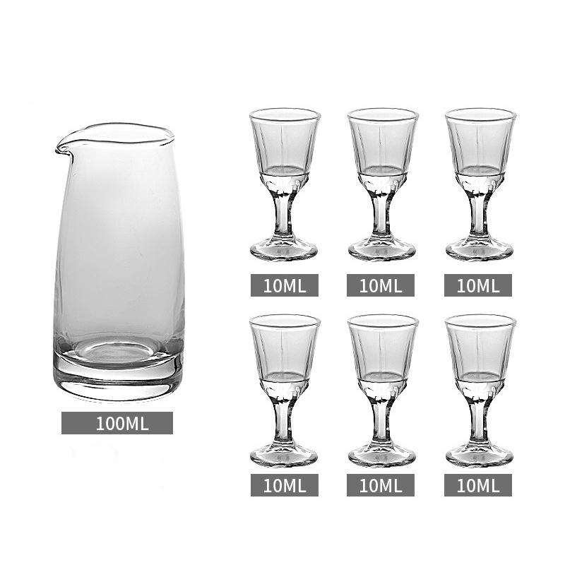 

Набор бокалов для вина, 7 шт., диспенсер для вина на 100 мл + 6 шт., стопка, 10 мл/12 мл/15 мл, набор прозрачных чашек с подарочной коробкой, чашки для напитков 10mlX6pcs-100ml-1pcs(7pcs with box)