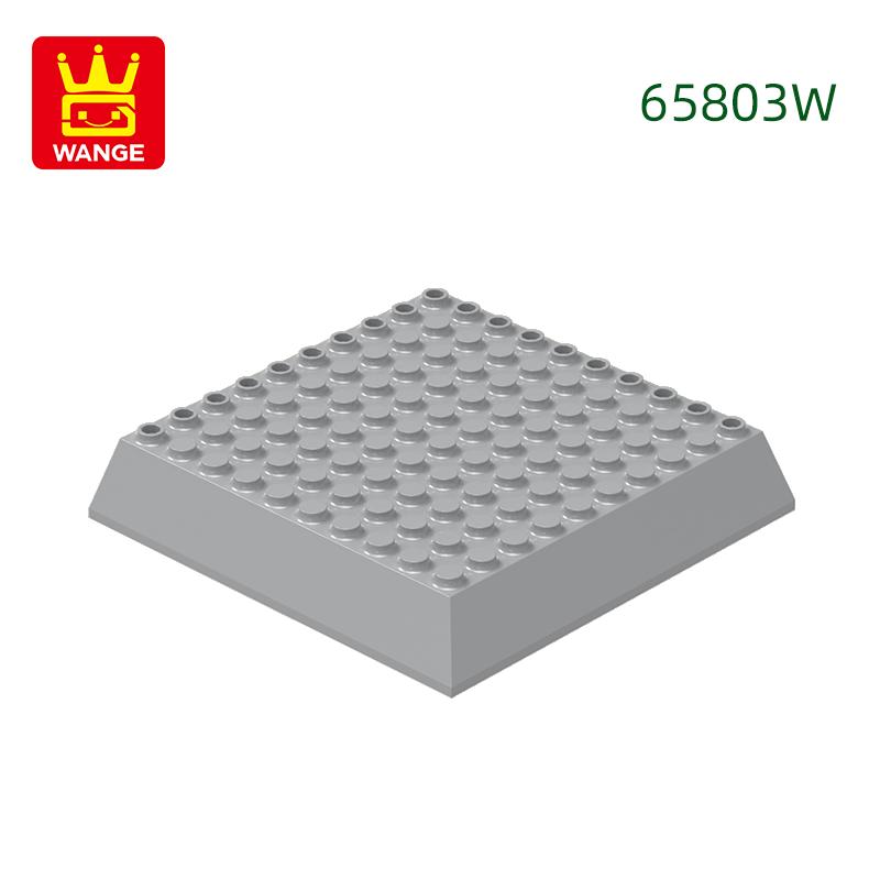 

Base Plate 1PCS/ Works With 65803W Corner oblique side featuring hole high base plate 10×10 hole moc Construction bricks s