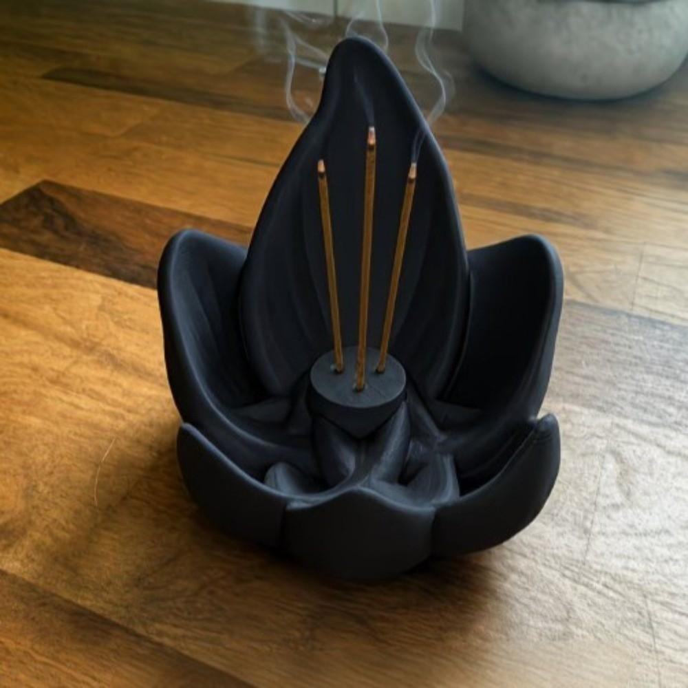 3 Hole Lotus Tabletop Incense Base 3D Printing Lotus Incense Stick Incense Stick Burner Zen Space