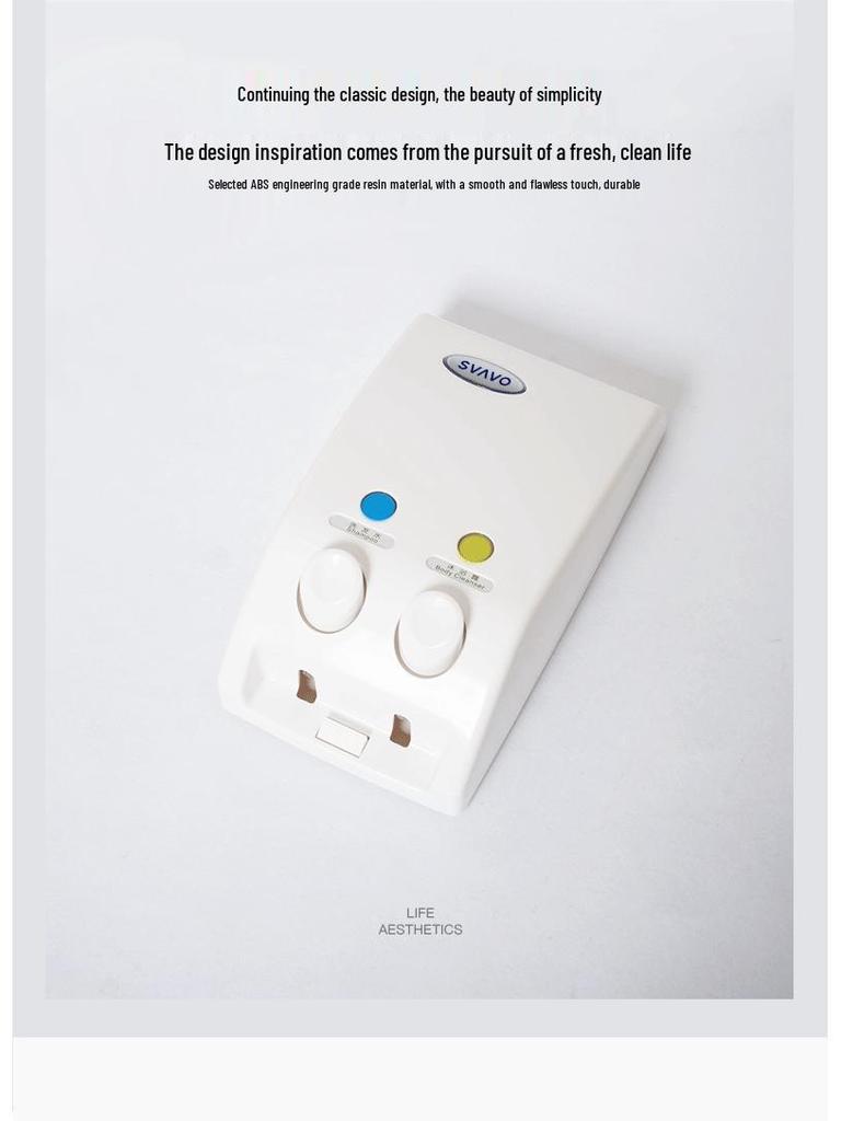 Ruivo Wall-Mounted Triple Soap and Sanitizer Dispenser for Home & Hotel Showers