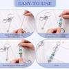 Portable 12 Pcs Beadable Keychain Charm Set Sturdy Alloy Blanks Beading Keyring Accessories for Craft Suppplies Jewelry