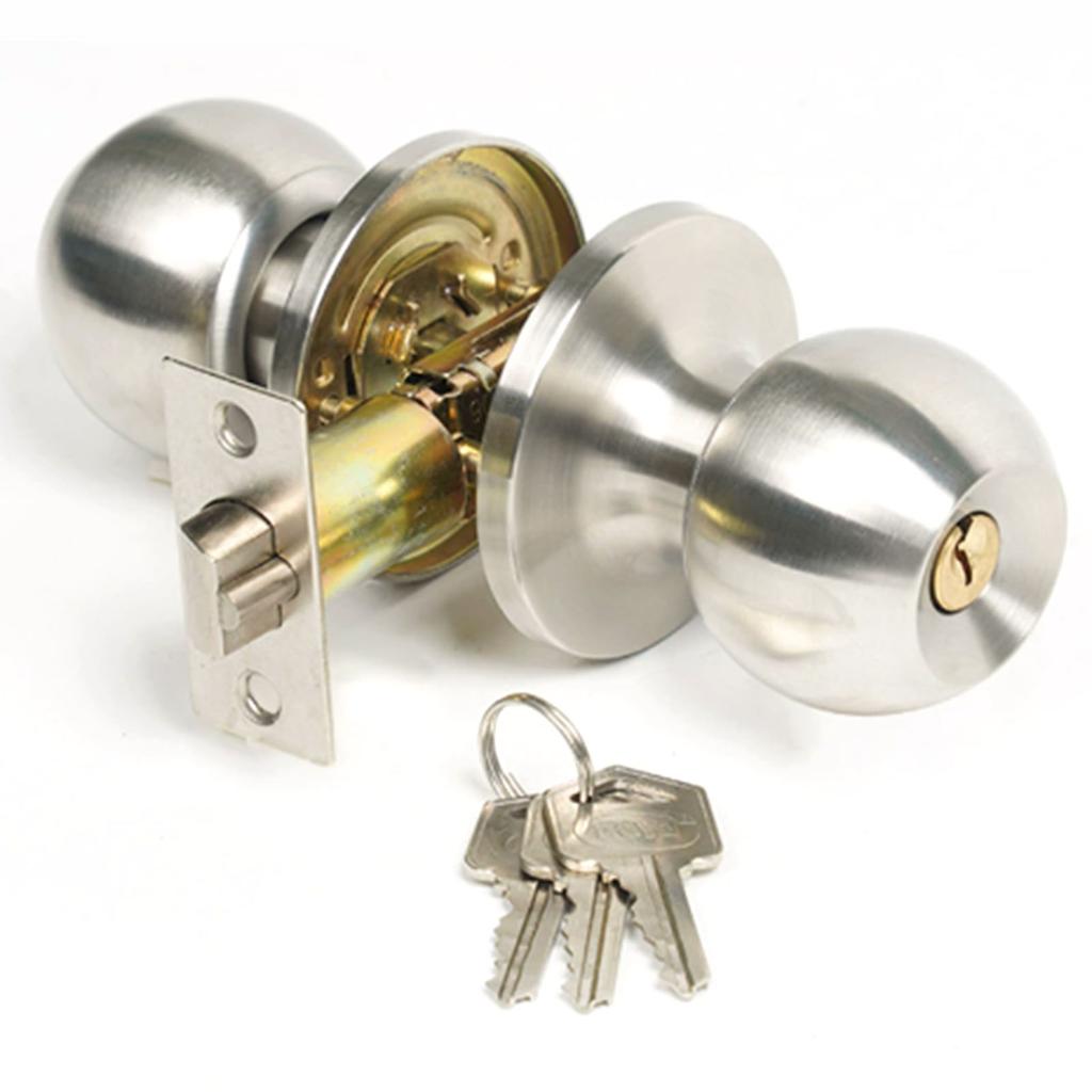 Mobile Home Door Knob Lock Set Interior Passage Door Handle for Bedroom Bathroom Keyed Entry Door Knob Rustproof Easy