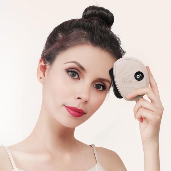 Electric Facial Massager Digital Display Compact Face Massager with Heat Portable Rechargeable Anti-Aging and Vibration