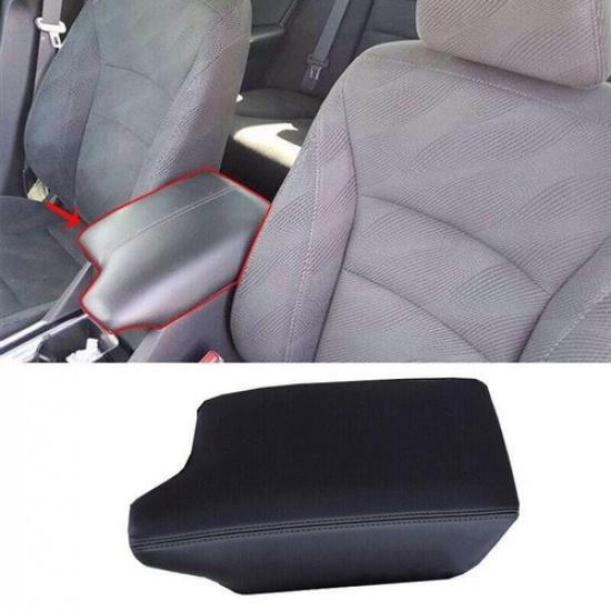 1x For Honda Accord 2013-17 Black Leather Central Console Armrest Box Cover Trim