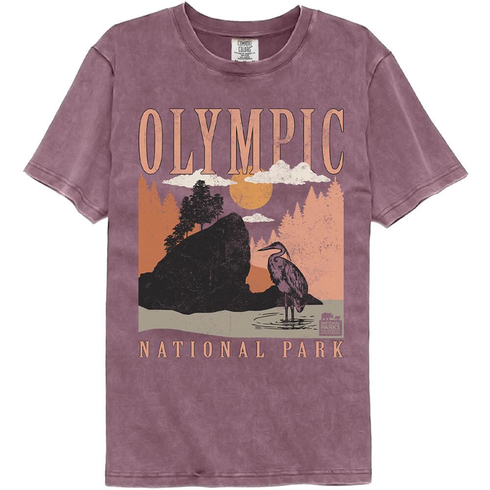 United States Washington Olympic National Parks Great Blue Heron Men T Shirt S