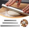Smooth Surface Stainless Steel Rolling Pin 8/10/12inch Pizza Pastry Roller  Cooking Tool