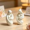 3D Printed Mother and Child Embrace Sculpture Modern Minimalist Home Decor Figurine Art Piece for Living Room Office Display