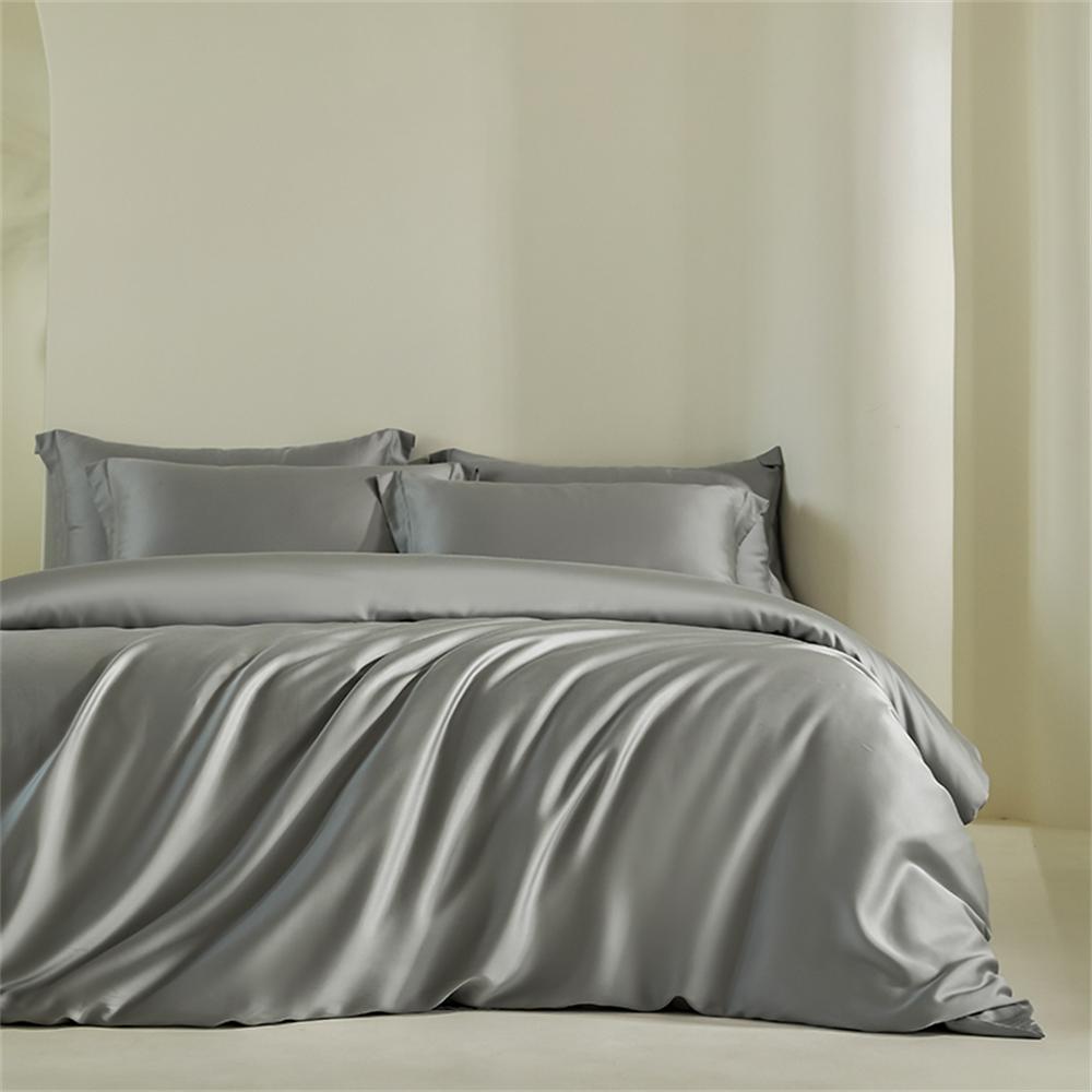 

Sondeson Pink Pure 100% Silk Bedding Set Healthy Skin Beauty Queen King Duvet Cover Flat Sheet Pillowcase Bed Linen For Sleep Queen