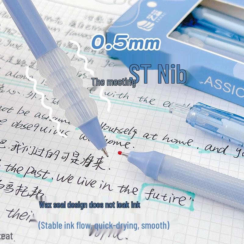 Quick-Drying Purple Click Pen for Students - High Aesthetic, Ideal for Primary and Middle School Use, Neutral Ink with ST Pen Tip