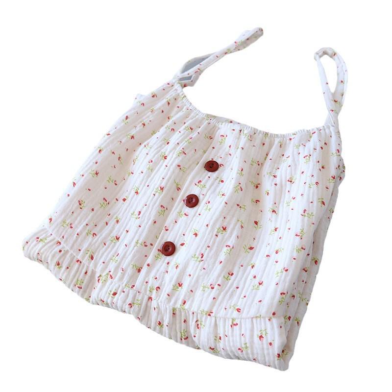 Women's Cotton Crepe Nightgown: Comfortable, Sweat-Absorbent, Spaghetti Strap, Loose Long Dress Pajamas