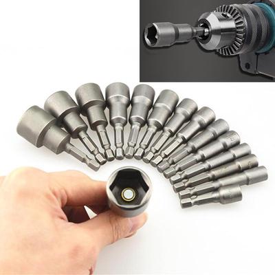 1set 5mm-13mm Hex Socket Sleeve Nozzle Nut Driver Drill Bit Adapter Tool