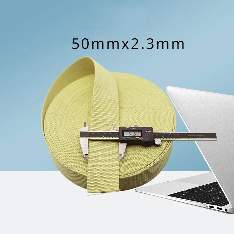 Kevlar High Strength Wear-resistant Safety Belt Bag Strap Fire Retardant Fireproof Webbing Industrial Aramid Ribbon 10meters