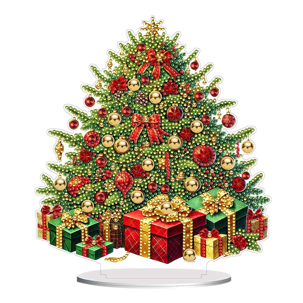 2D Flat Xmas DIY Diamond Painting Tabletop Ornaments Kit Diamond Painting Desktop Ornaments Kit for Home Office Desktop Decor