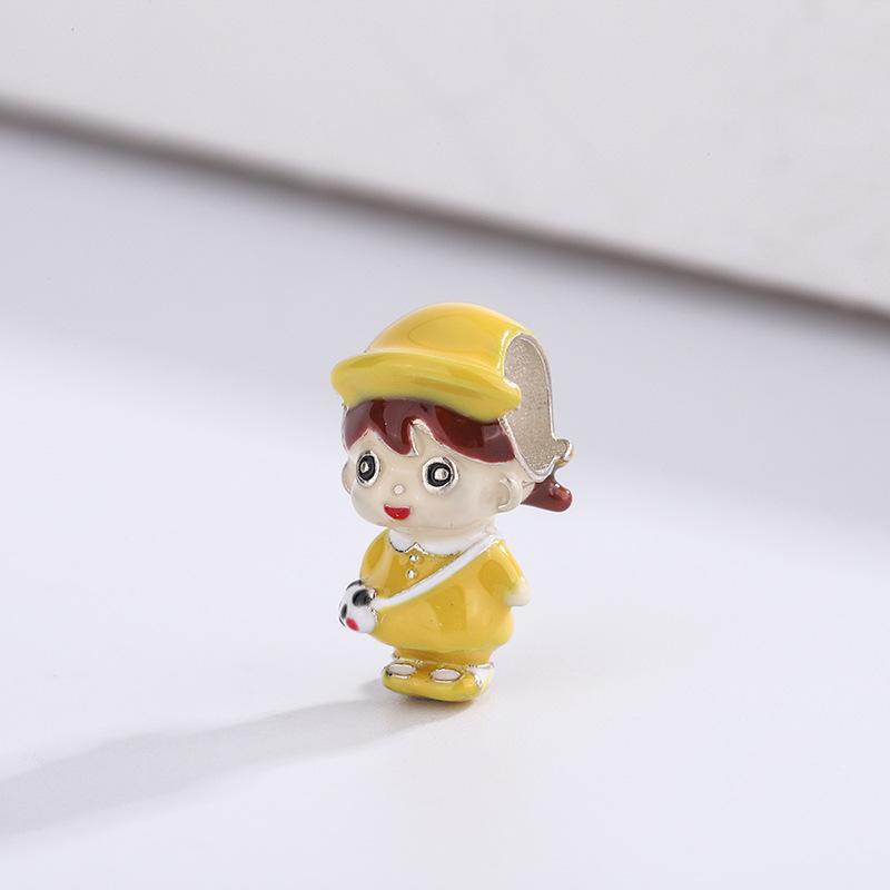 New Fine Copper Fit Original Bracelet Europe Cute Cartoon Doll Series Dangle Charm Beads Necklace Pendant Diy Women Jewelry