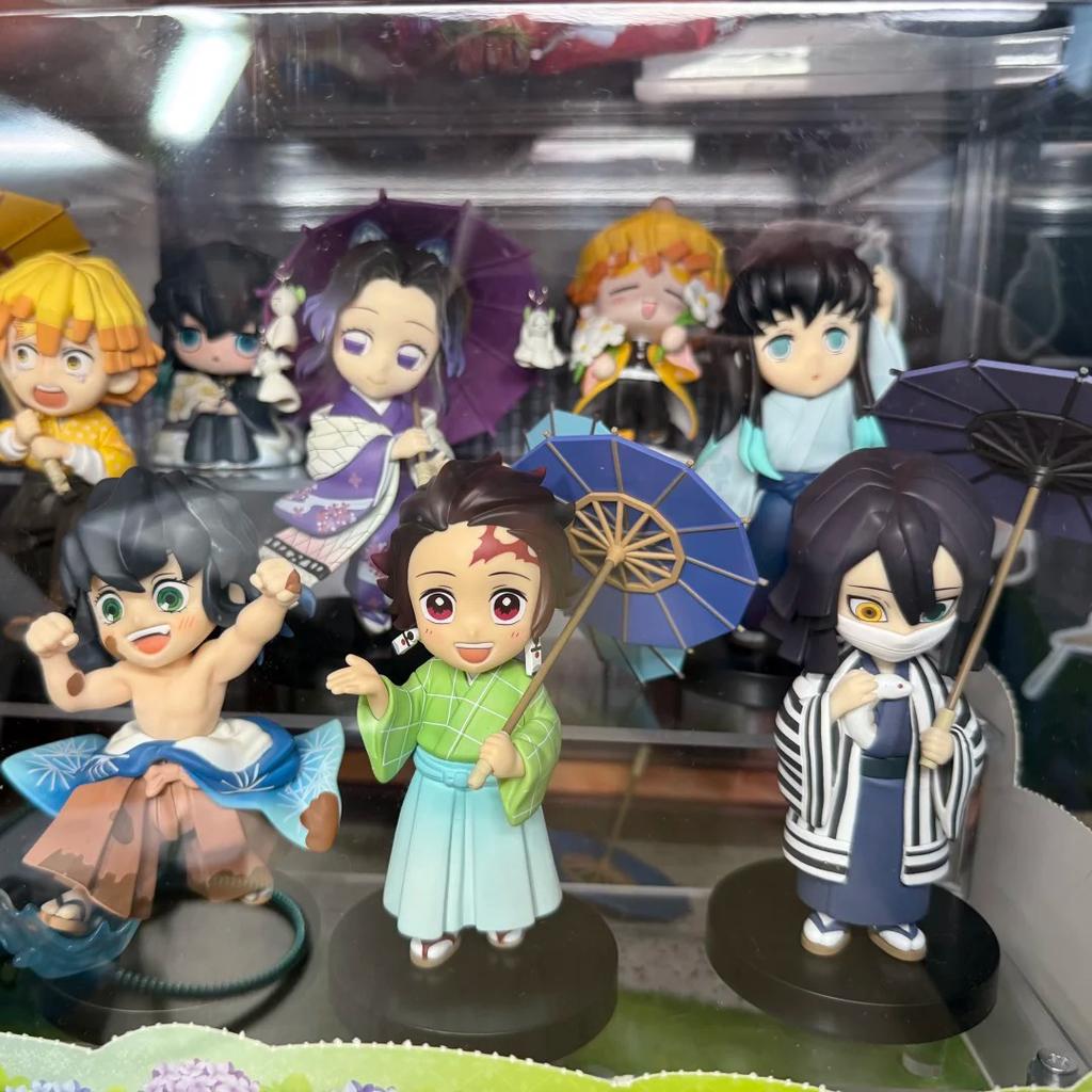 Demon Slayer Kimetsu No Yaiba Plum Rain Mystery Blind Box Tanjirou Nezuko Zenitsu Inosuke Collectible Toy Gift For Manga Lovers