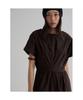 8SECONDS Cotton Short Sleeve Long Dress Brown