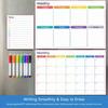 Resin Whiteboard Monthly Weekly Daily Fridge Calendar Daily Dry Erase Calendar  Organizer