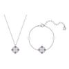 Gourme Series Imitation Crystal Necklace And Bracelet Set Women Jewelry Platinum 5295113