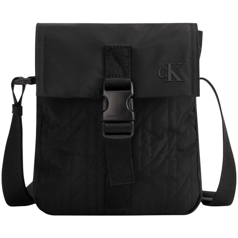 

Calvin Klein Letter Casual Commuter Portable Buckle Flap Shoulder Fabric Crossbody Bag Men bags Space-Black HH4023-UB1 Basic Set (Bag)