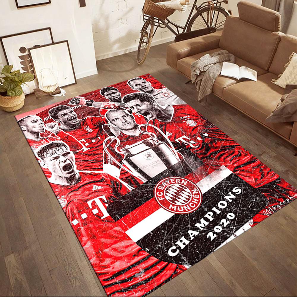 Bayern Munich Area Rug Suitable for Playrooms Game Room Study Room Dining Room Anti-slip Rug Anime Office Decor Gift for Festivals