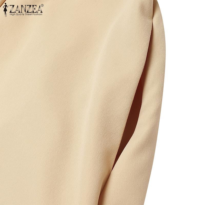 ZANZEA Womens Summer V-Neck Casual Sleeveless Long Dress