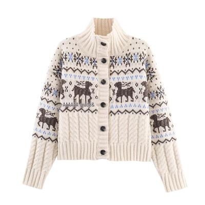 Cardigan en Maille Épaisse pour Femme - Automne 2025 - Boutonné - Style Européen