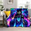 3D Cartoon Jojo's Bizarre Adventure Anime Blanket,Soft Throw Blanket for Home Bedroom Bed Sofa Travel Picnic Office Cover Kids