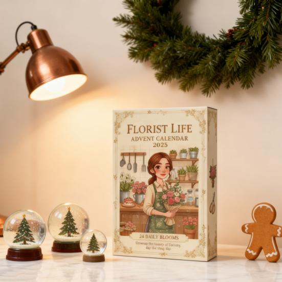 Florist Life Advent Calendar 24 Days Daily Bloom Countdown Calendar Gift Box