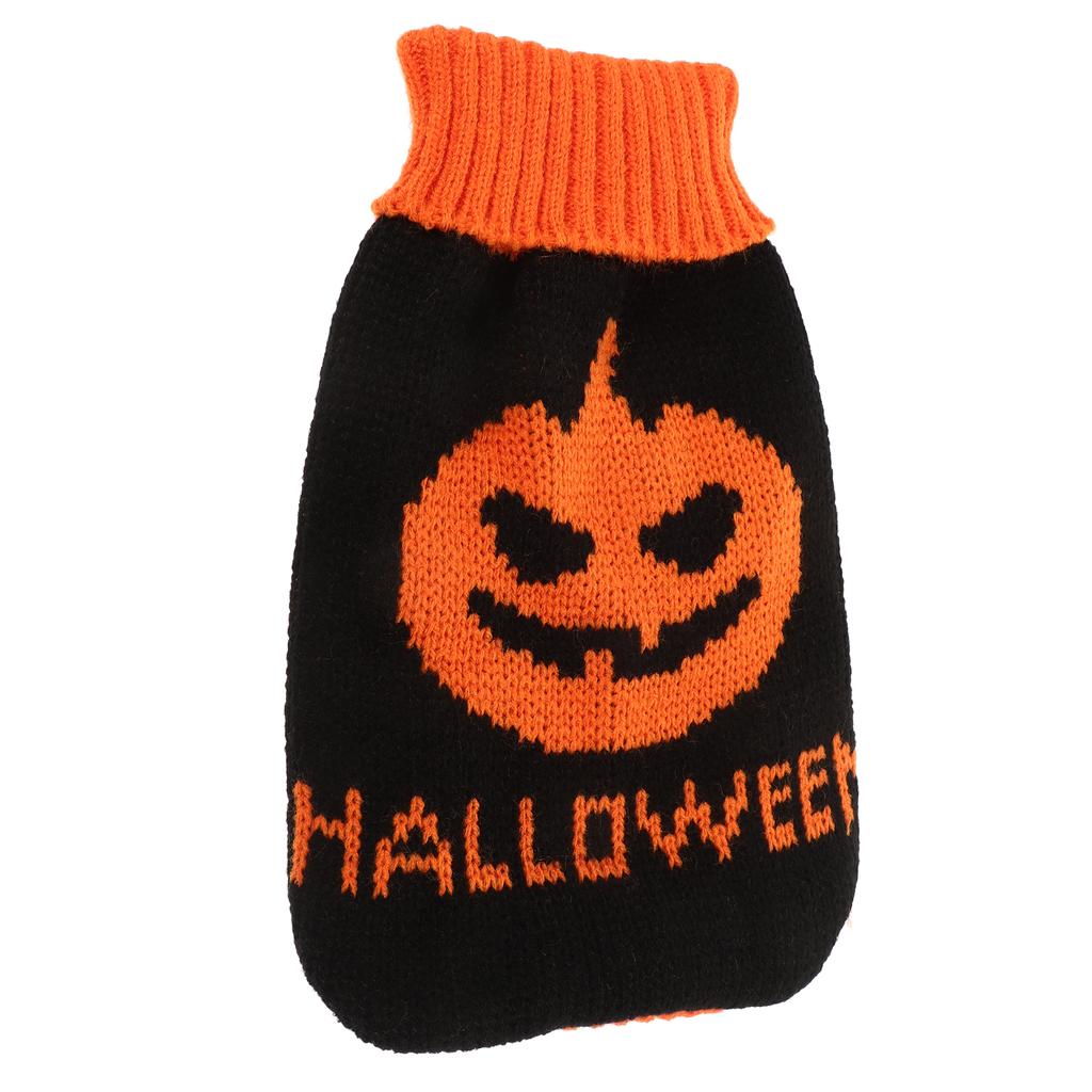 Halloween Kürbis Pullover Dick Warm Hundekleidung Entzückende Katze Strickwaren Winter Haustierbedarf Weiches Material Wiederverwendbar