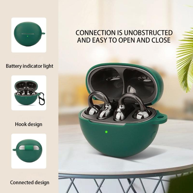 Earphone Silicone Cover for FreeClip Waterproof Ear Clip Wireless Earbuds Case Headset Sleeve Housing Flexible Shell