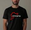 Deutsches Rennstrecken-Karten-Silhouette Autoenthusiast Motorsport-Fan Renn-T-Shirt