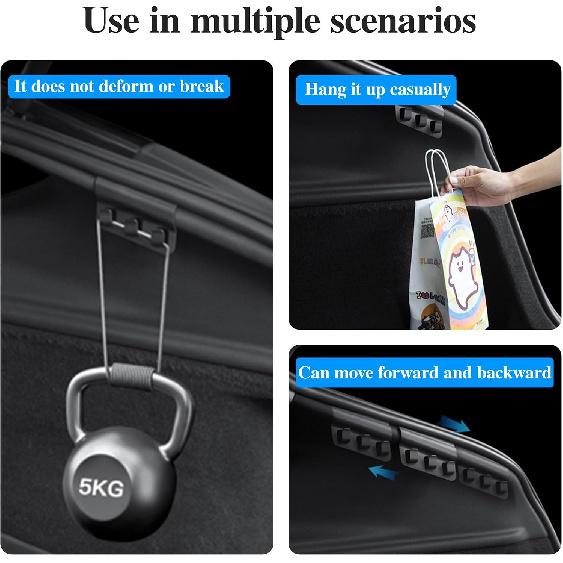2PC Trunk Grocery Bag Hook for Tesla Model Y Juniper Trunk Hook | For Tesla Model Y Juniper 2025 2026 Accessories trunk organizer ABS