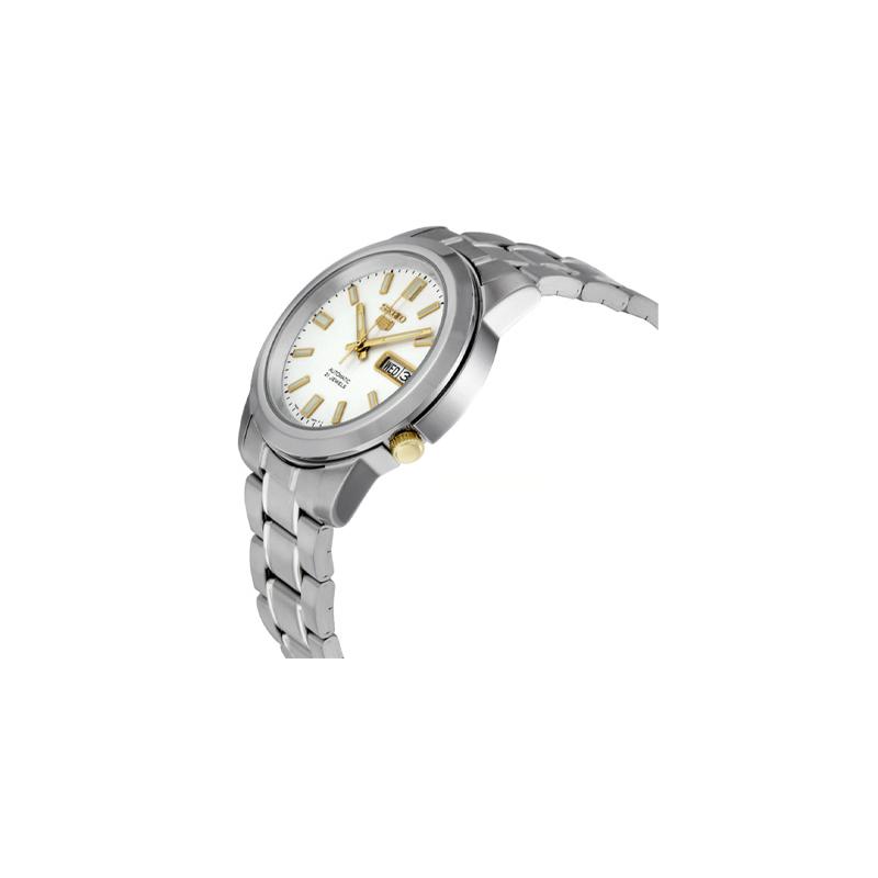 Seiko Waterproof Quartz Steel Strap 39mm Men's Watch White Dial SNKK07K1