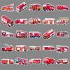 50 Fire Truck Graffiti Stickers: Personalized Cartoon Decor for Kids' Phones and Suitcases
