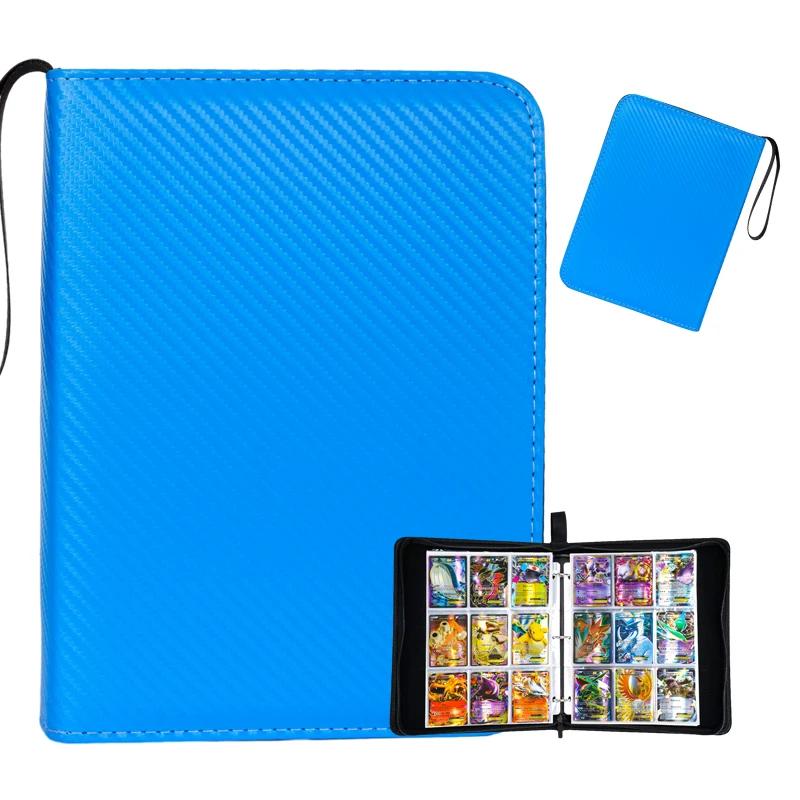 Large Zipper Binder A4/A5 Photocard Collect Book PU Leather Game King Collection Football Star Card Booklet 4/9 Grids Customized