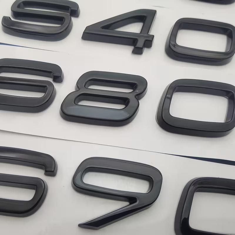 1pc 3D Chrome ABS S40/S60/S80/S90 Car Rear Trunk Emblem Badge Sticker