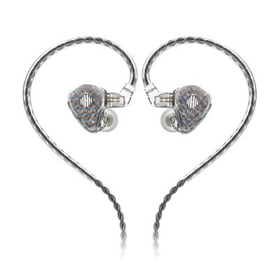 HIDIZS HiFi Wired Equipped with 2pin Connector Transparent MS1-Galaxy Earphones, 1DD, 0.78mm Re-cableable, (no Microphone)
