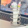 Edelstahl Zahnbürstenhalter Spiraldesign Mehrzweck Zahnpasta Make-up Pinsel Aufbewahrungsständer Badezimmer Organizer