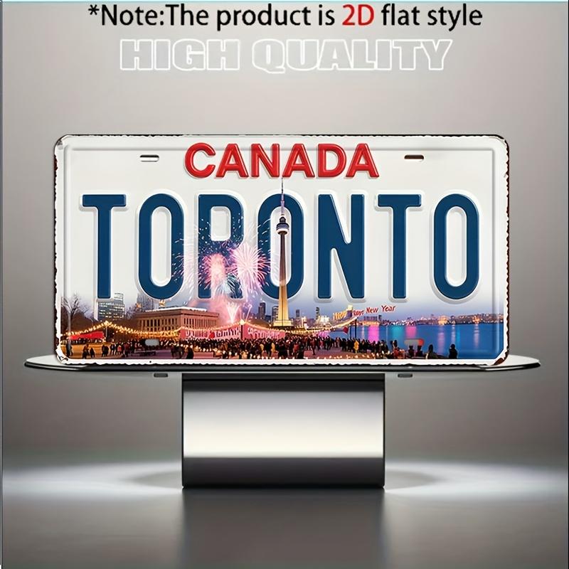 

D Flat Decorative Only pc Vintage Canadian Toronto Metal Decorative Plaque and OrnamentCountry Style Wall Decor Suitable 15x30cm(5.9x7.8inch)