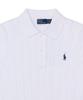 POLO RALPH LAUREN Cable Knit Cotton Crop Polo Shirt - White