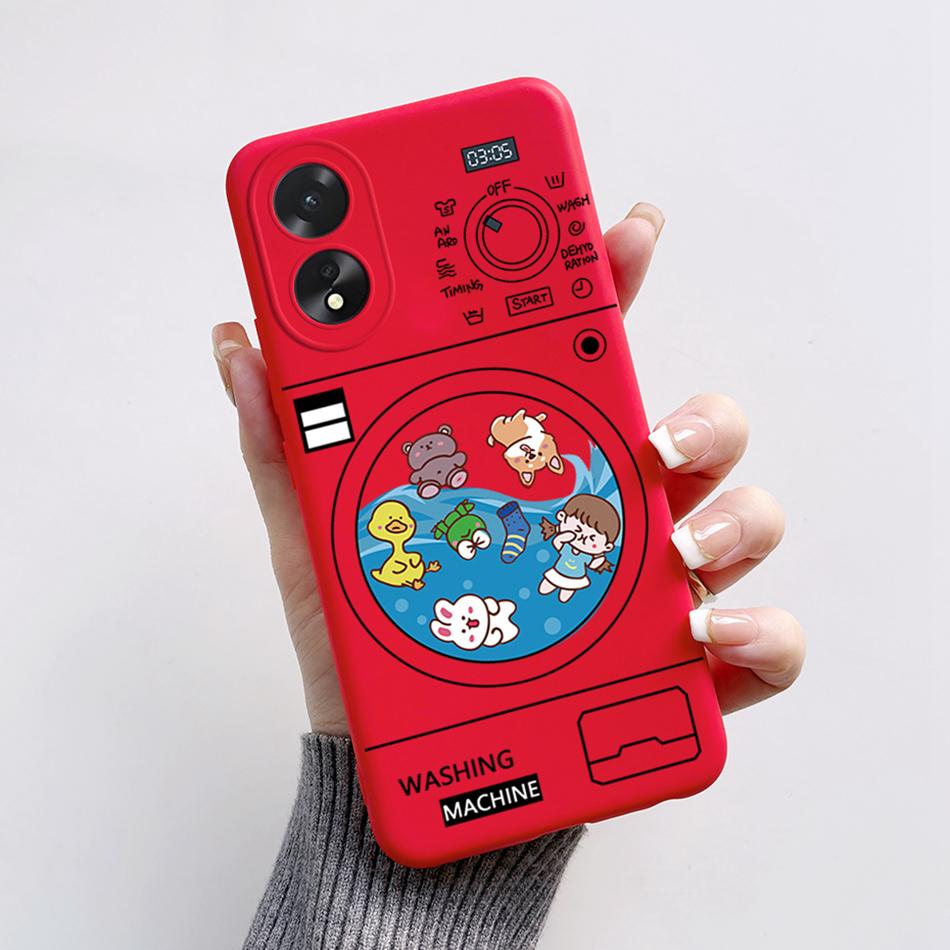 For Oppo A18 A38 Case Cute Bear Frog Cartoon Soft Silicon Phone Case For Oppo A38 4G A 38 OppoA38 CPH2579 6.56" Back Cover Capas