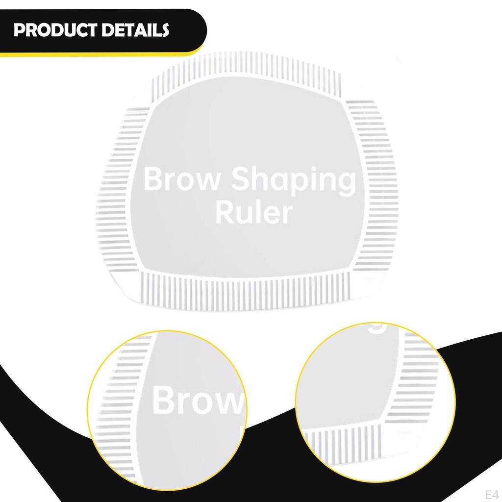 Ögonbrynsshape-linjal Brow Professional Bärbar Akrylmall Enkelt Kartläggningsverktyg